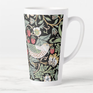 William Morris Strawberry Thief I Black Birds Latte Mug