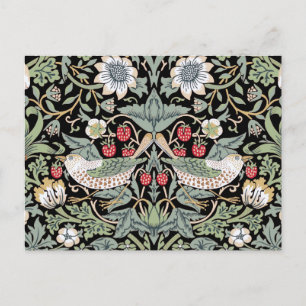 William Morris Strawberry Thief I Black Birds Postcard