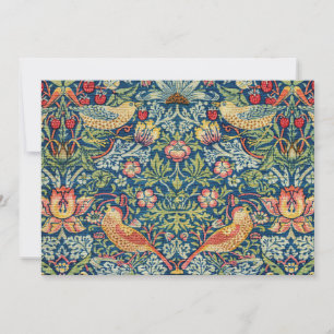 William Morris - Strawberry Thief Invitation