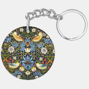 William Morris - Strawberry Thief, Key Ring