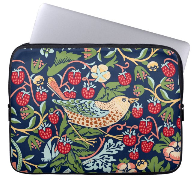 William Morris Strawberry Thief Laptop Sleeve (Front)
