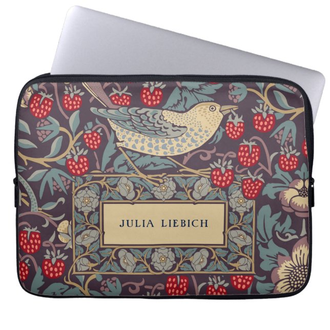 William Morris Strawberry Thief Laptop Sleeve (Front)