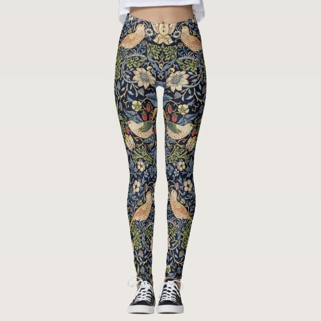 William Morris Strawberry Thief Leggings (Front)