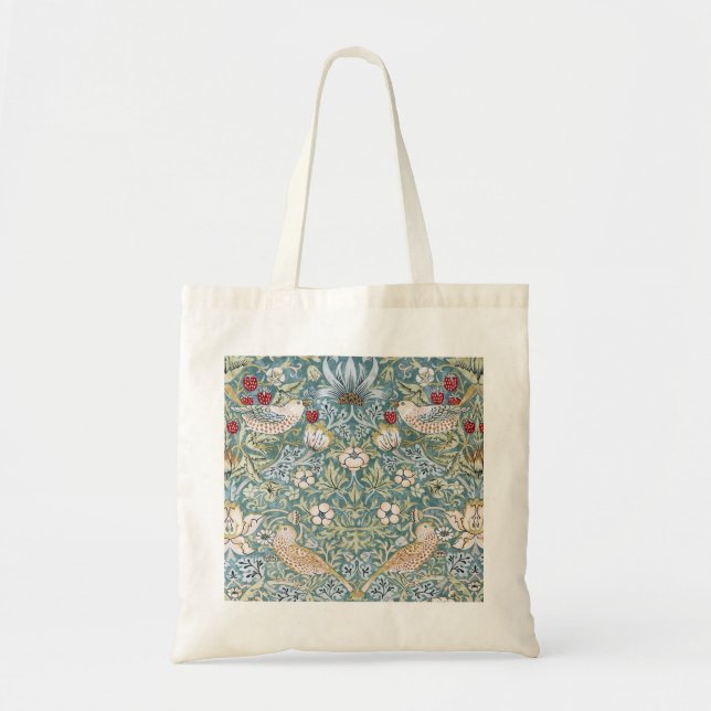 William Morris Strawberry Thief Light Design Tote Bag (Front)