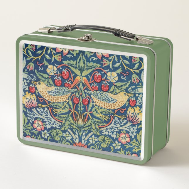 William Morris - Strawberry Thief Metal Lunch Box (Front)