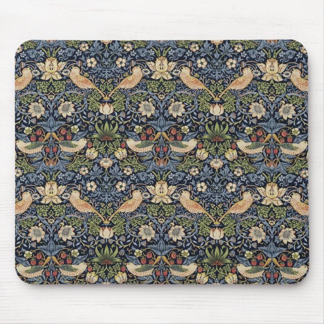William Morris Strawberry Thief Mouse Mat (Front)