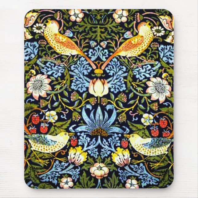 William Morris - Strawberry Thief,  Mouse Mat (Front)