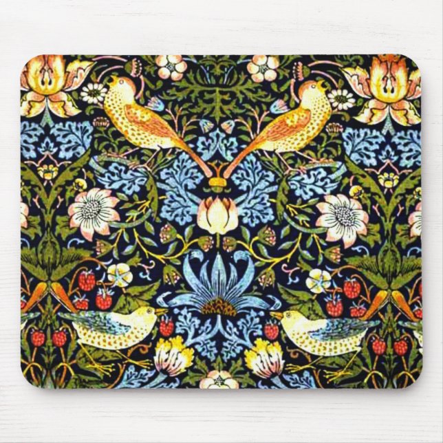 William Morris - Strawberry Thief Mouse Mat (Front)