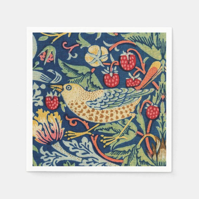 William Morris - Strawberry Thief Napkin (Front)