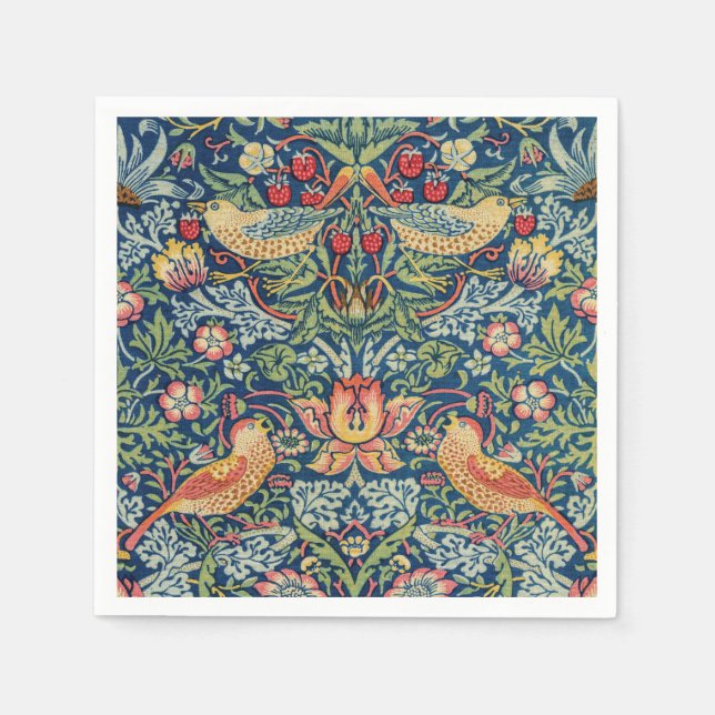 William Morris - Strawberry Thief Napkin (Front)
