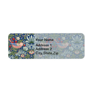 William Morris Strawberry Thief Navy Coral