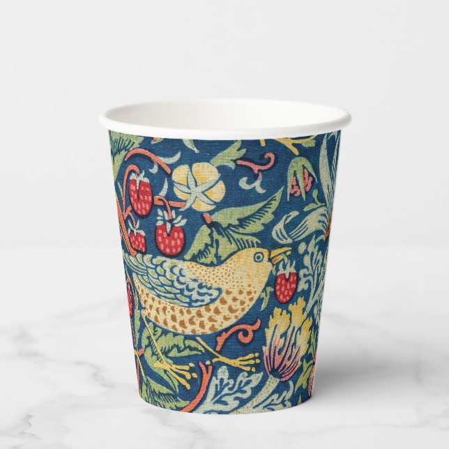 William Morris - Strawberry Thief Paper Cups (Back)
