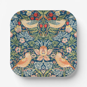 William Morris Strawberry Thief paper plates