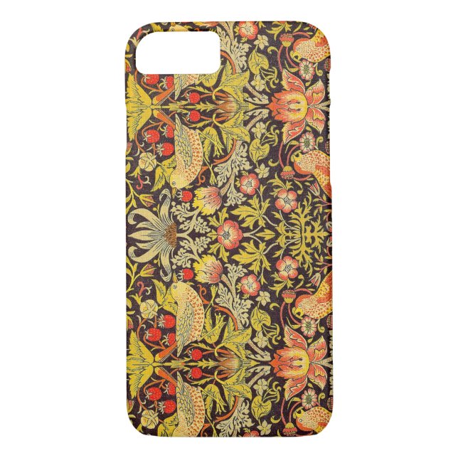 William Morris Strawberry Thief Pattern Case-Mate iPhone Case (Back)