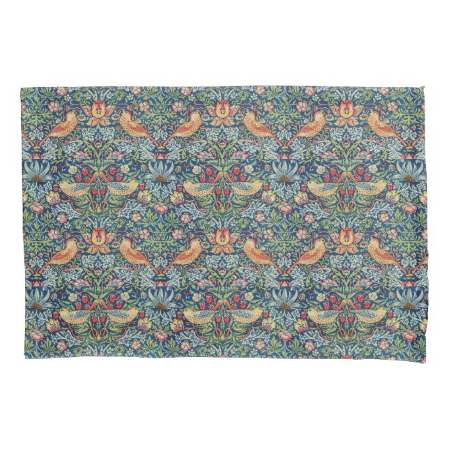 William Morris - Strawberry Thief Pillowcase (Front)