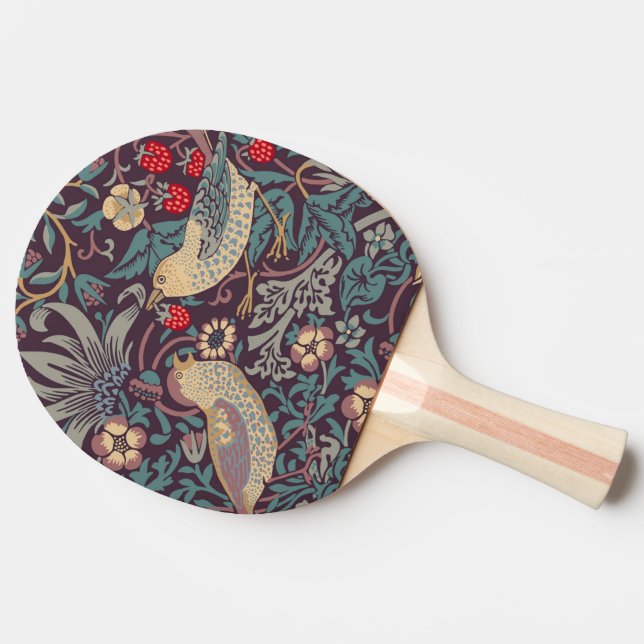 William Morris Strawberry Thief Ping Pong Paddle (Side)