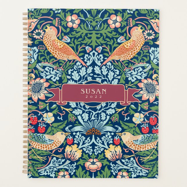 William Morris Strawberry Thief Planner (Front)