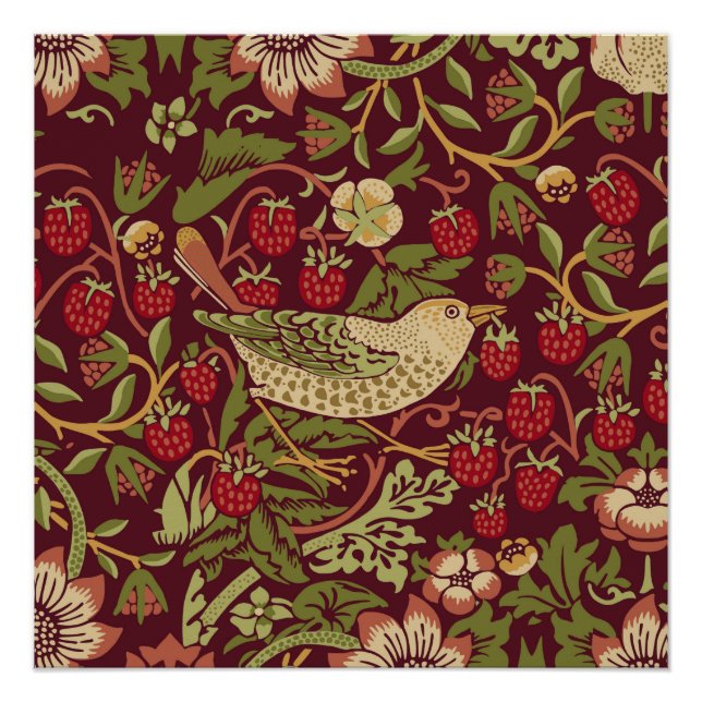 William Morris Strawberry Thief Poster (Front)
