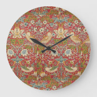 William Morris Strawberry Thief Red Floral Pattern