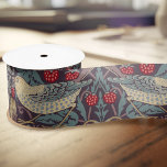 William Morris Strawberry Thief Satin Ribbon<br><div class="desc">William Morris Strawberry Thief Pattern Design. Add your label text! William Morris was an English textile designer, artist, writer, and socialist associated with the Pre-Raphaelite Brotherhood and British Arts and Crafts Movement. He founded a design firm in partnership with the artist Edward Burne-Jones, and the poet and artist Dante Gabriel...</div>