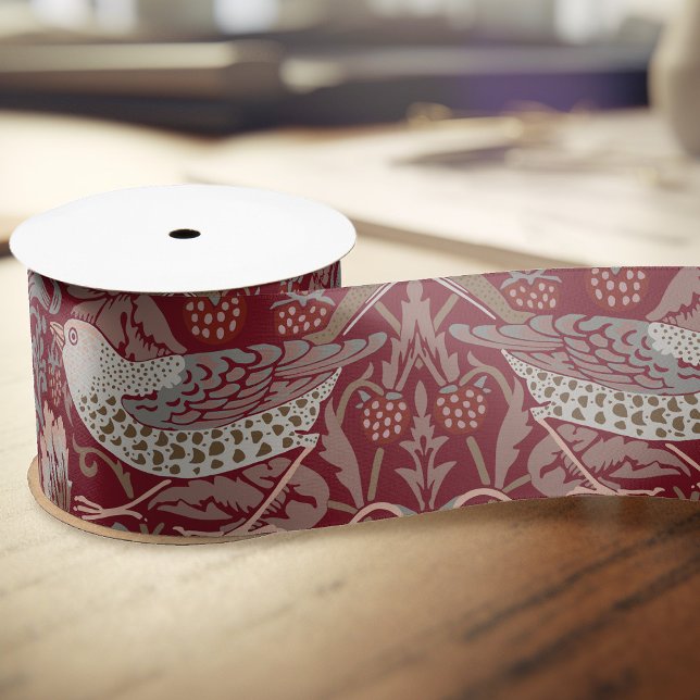 William Morris Strawberry Thief Satin Ribbon (Creator Uploaded)