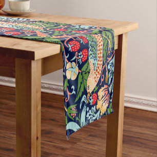 William Morris Strawberry Thief Satin Ribbon Short Short Table Runner