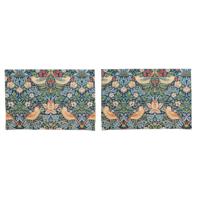 William Morris Strawberry Thief Set Of Two  Pillowcase (Front-Set)