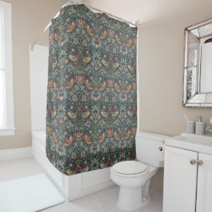 William Morris: Strawberry Thief Shower Curtain