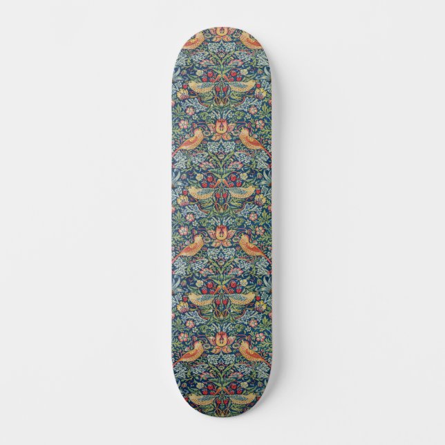 William Morris - Strawberry Thief Skateboard (Front)