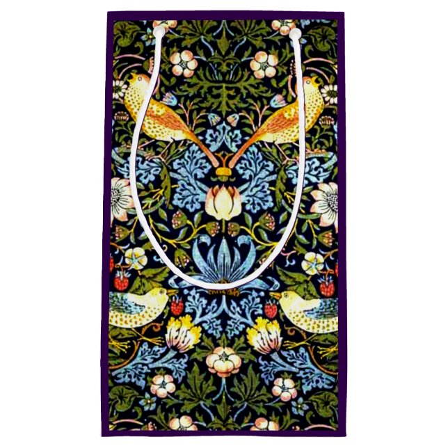 William Morris - Strawberry Thief Small Gift Bag (Front)