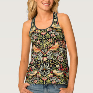 William Morris Strawberry Thief  Tank Top