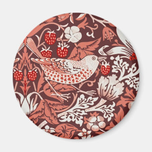 William Morris Strawberry Thief Terracotta Bird Magnet