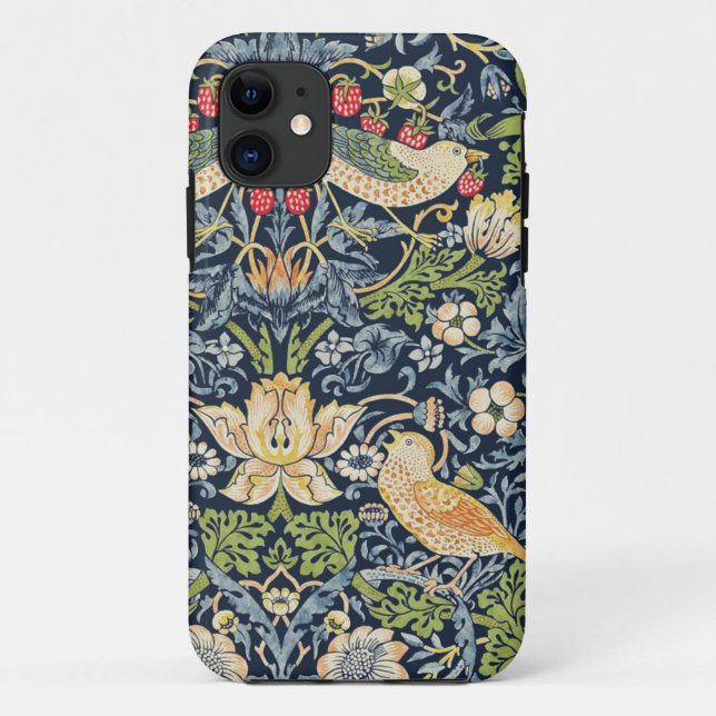 William Morris Strawberry Thief Textile Pattern Case-Mate iPhone Case (Back)