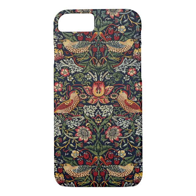 William Morris Strawberry Thief Textile Pattern Case-Mate iPhone Case (Back)