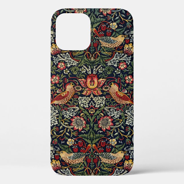William Morris Strawberry Thief Textile Pattern Case-Mate iPhone Case (Back)