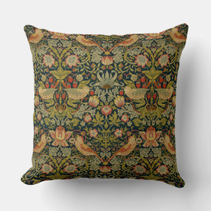 William Morris: Strawberry Thief Throw Pillow
