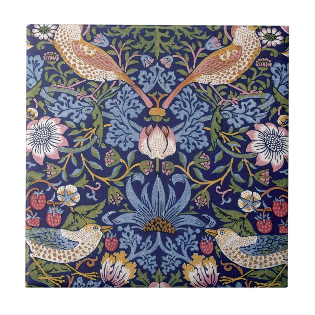 William Morris Strawberry Thief Tile (Front)