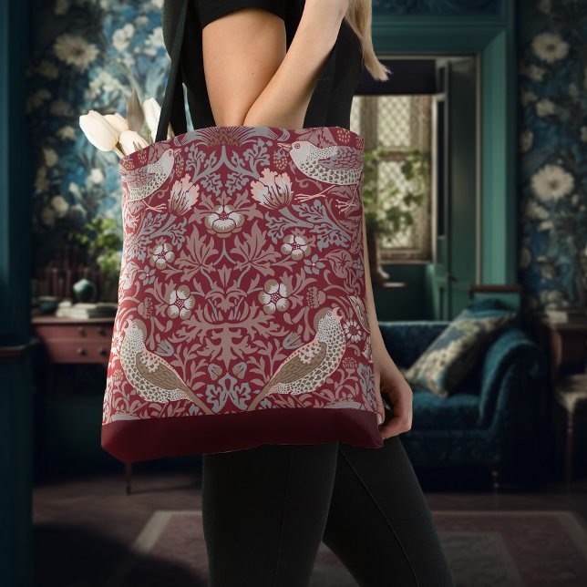 ,William Morris Strawberry Thief Two Tone Tote Bag (Creator Uploaded)