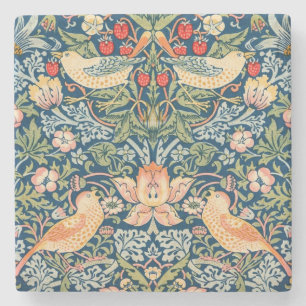 William Morris Strawberry Thief Vintage Art Stone Coaster