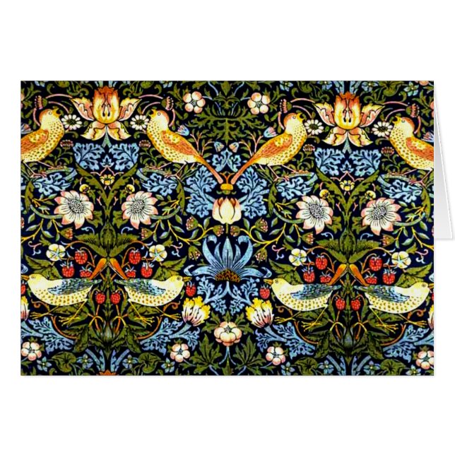 William Morris: Strawberry Thief vintage design (Front Horizontal)