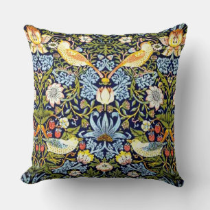 William Morris: Strawberry Thief vintage design Cushion