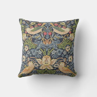 william-morris-strawberry-thief-wallpaper cushion