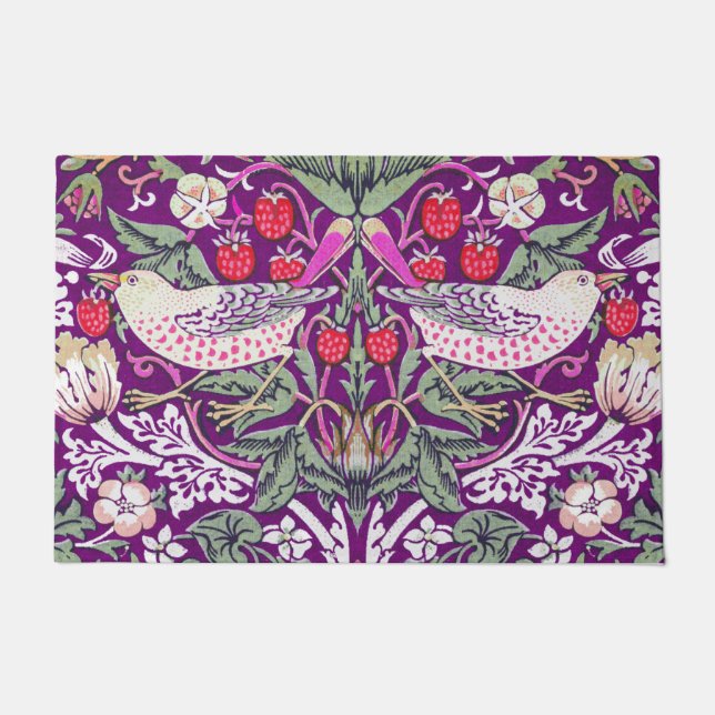 William Morris Strawberry Thief Welcome Doormat (Front)