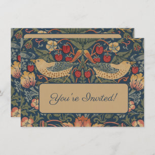 William Morris Strawberry Thieves Birds Invitation