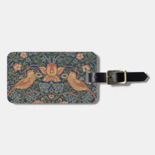 William Morris Strawberry Thieves Birds Luggage Tag