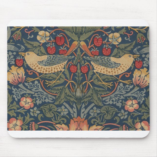 William Morris Strawberry Thieves Birds Mouse Mat (Front)