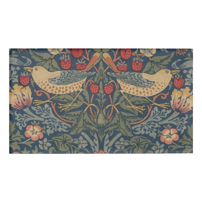 William Morris Strawberry Thieves Birds Name Tag (Front)