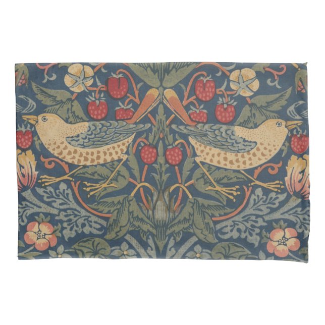 William Morris Strawberry Thieves Birds Pillowcase (Front)