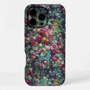 William Morris Style Classy Rustic English Calico iPhone 16 Pro Max Case