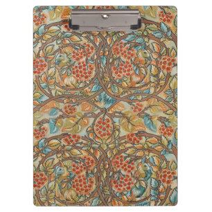 William Morris Style Cottagecore Squirrel Floral Clipboard